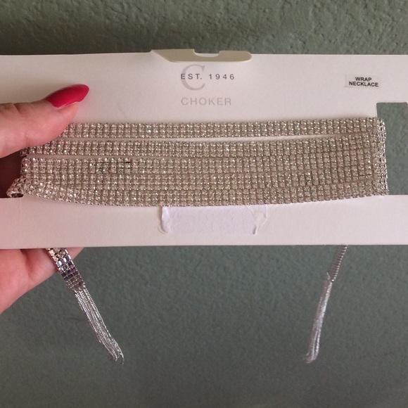 🎂Sparkly Crystal Choker Wrap Necklace - Picture 2 of 3